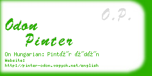 odon pinter business card